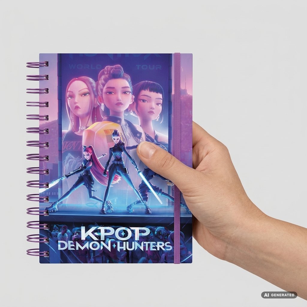 QUADERNO SPIRALE A5K-POP DEMON HUNTERS HUNTRIX