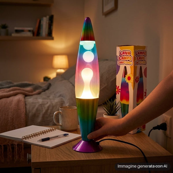 LAMPADA LUMINOSA LAVA ARCOBALENO