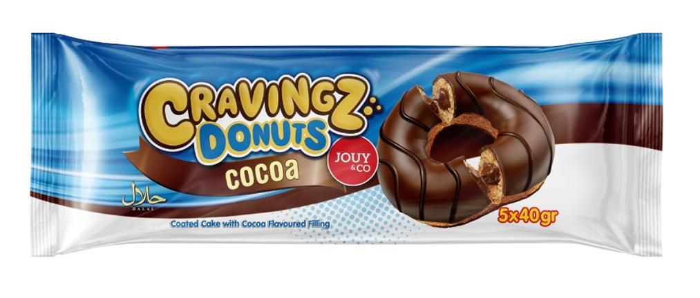 DONUTS CIOCCOLATO 5 PEZZI X 40GR