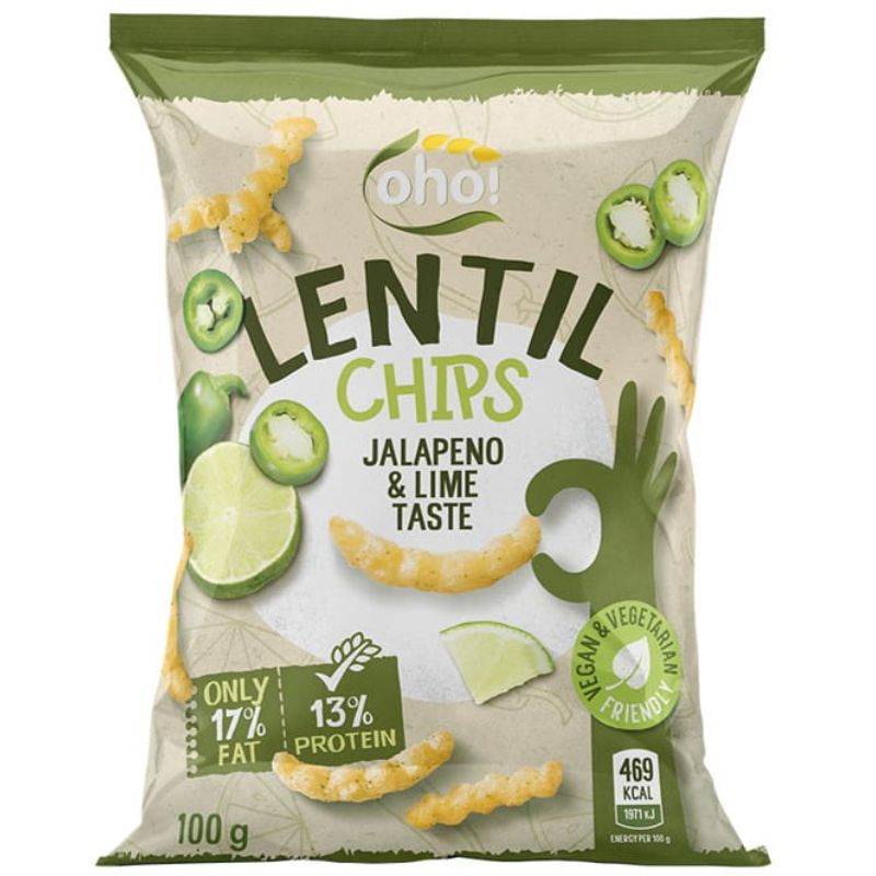 OHO LENTIL CHIPS JAP AND LIME 100 GR. PATATINE LENTICCHIE