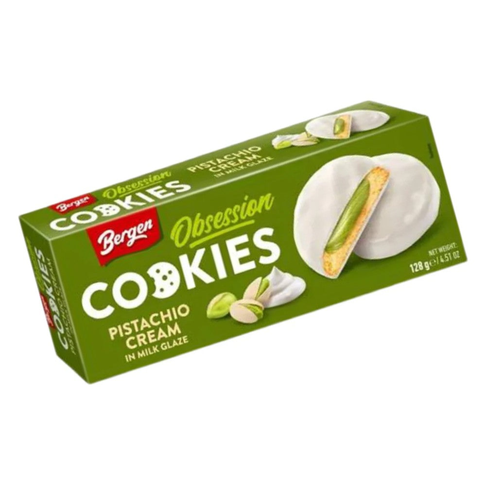 BERGEN OBSESSION COOKIES PISTACCHIO E CIOCCOLATO BIANCO 128GR
