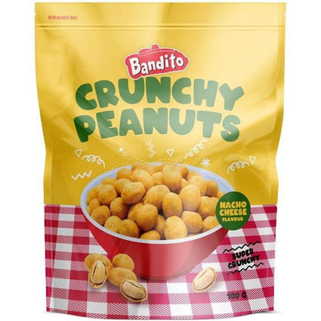 BANDITO CRUNCHY PEANUT NACHO CHEESE 100G - Willy Be Smart
