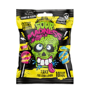 SOUR MADNESS MULTIBAG LOLLIPOPS 90GR