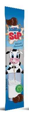 SET 5 CANNUCCE AROMATIZZATE COOKIE AND CREAM 30 GR. MILKY SIP
