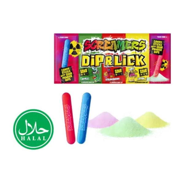 SCREAMERS SOUR DIP  LICK FRAGOLA MELA LIMONE 40GR