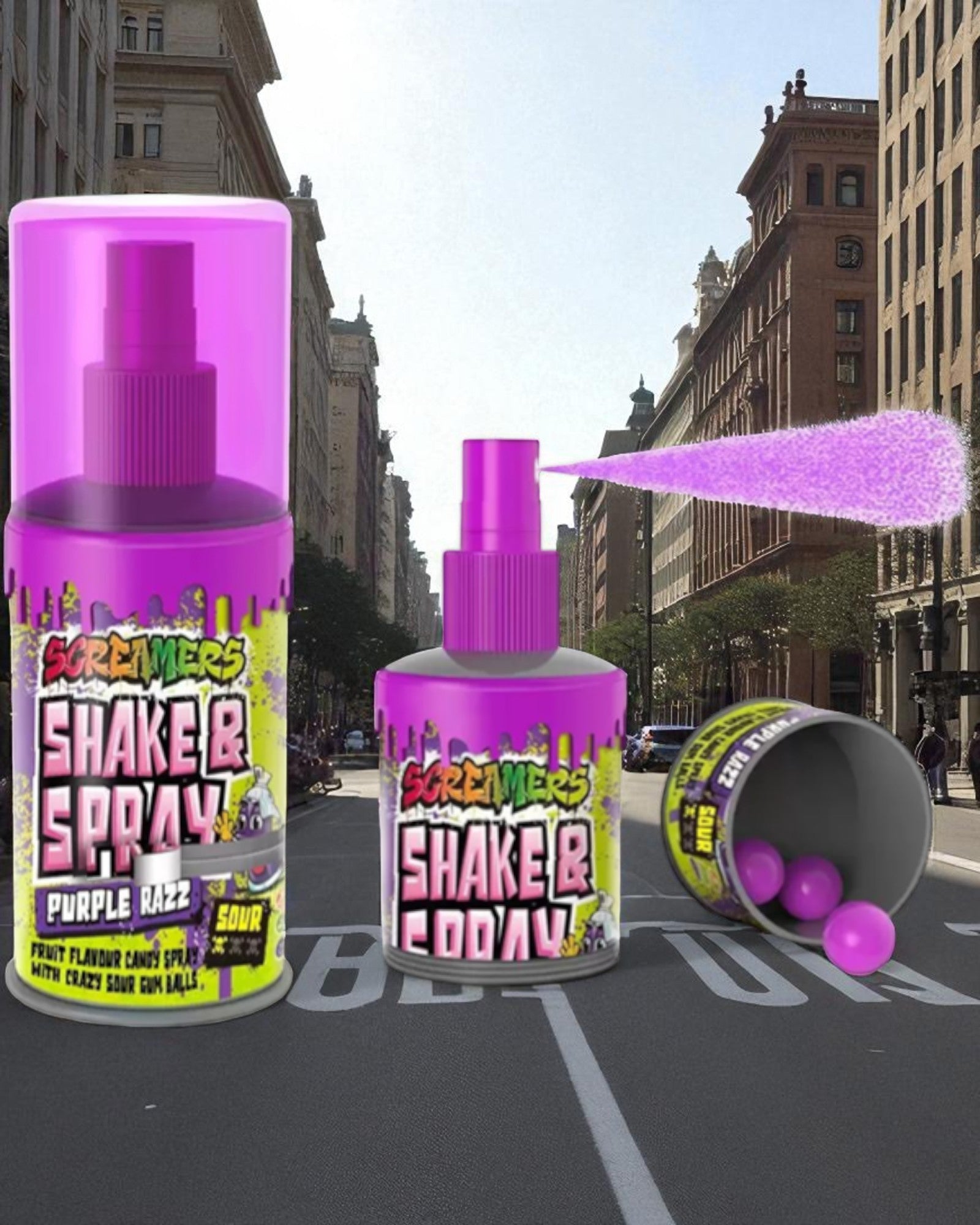 ZED SHAKE  SPRAY PURPLE RAZZ CARAMELLE