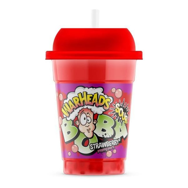 WARHEADS BOBA SOUR STRAWBERRY 400 ML.