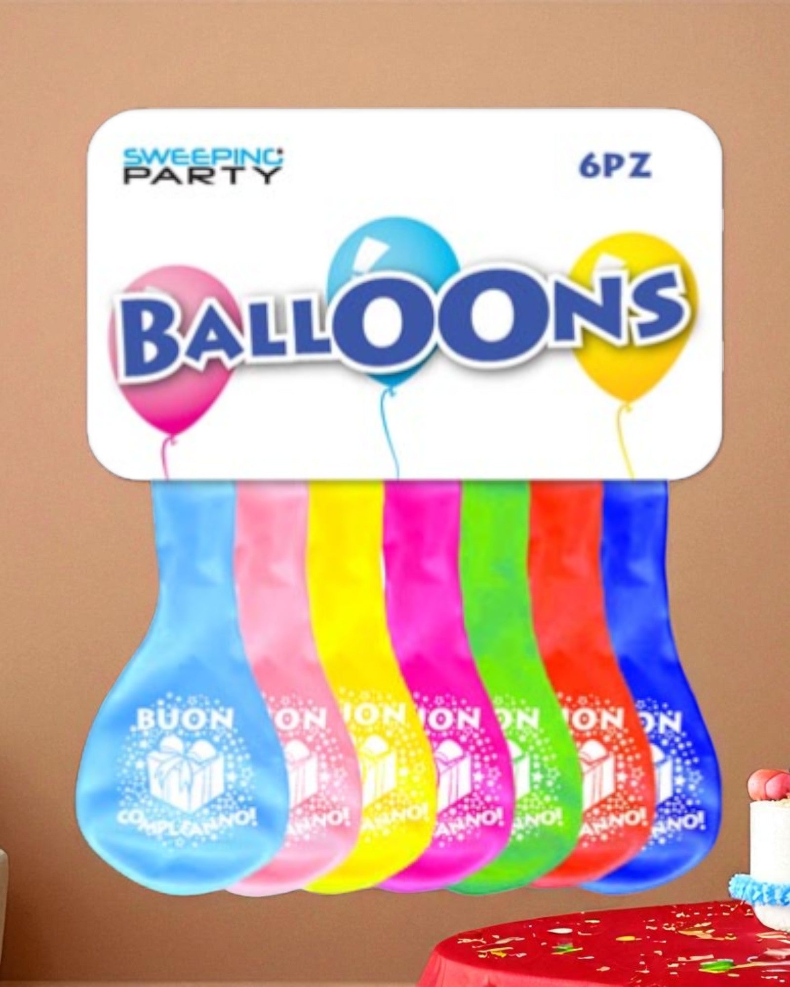 PALLONCINI BUON COMPLEANNO 6PZ