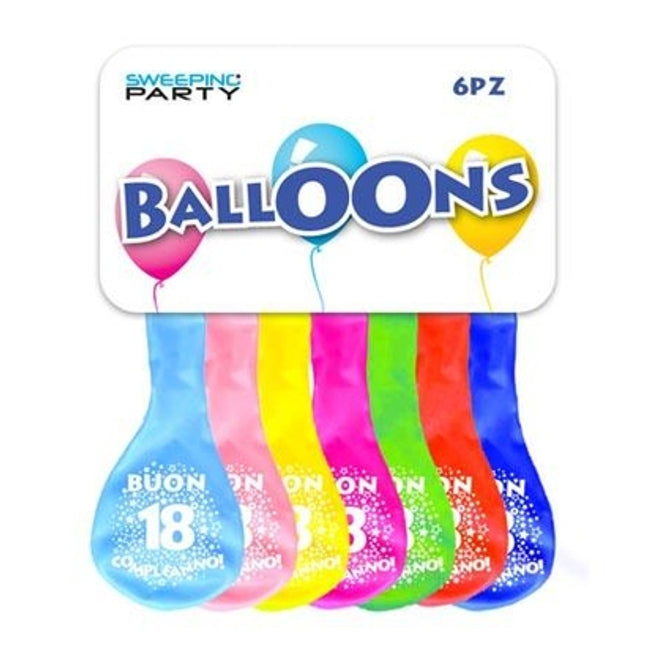 PALLONCINI I MIEI 18 ANNI 6PZ