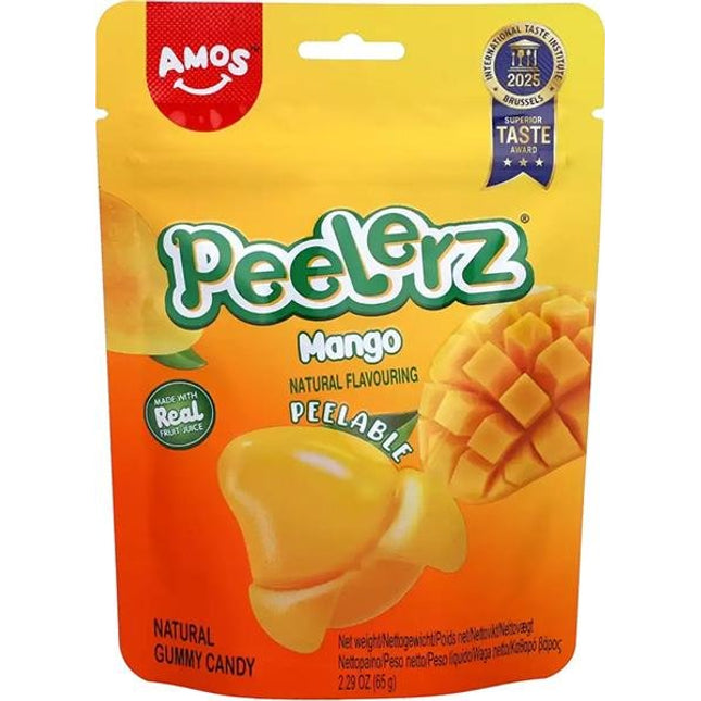 AMOS PEELERZ GUMMY CANDY MANGO 65 GR. - Willy Be Smart