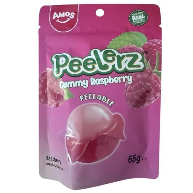 AMOS PEELERZ GUMMY RASPEBERRY 65 GR. - Willy Be Smart