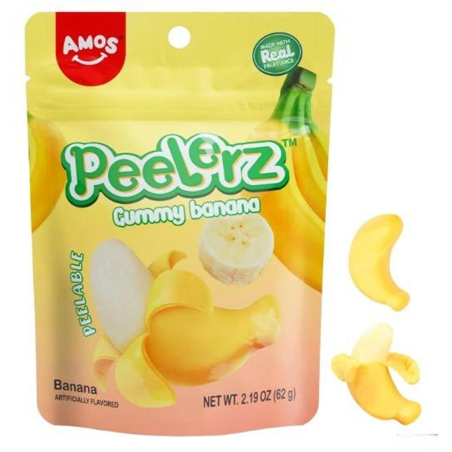 AMOS PEELRZ GUMMY BANANA 65 GR. - Willy Be Smart