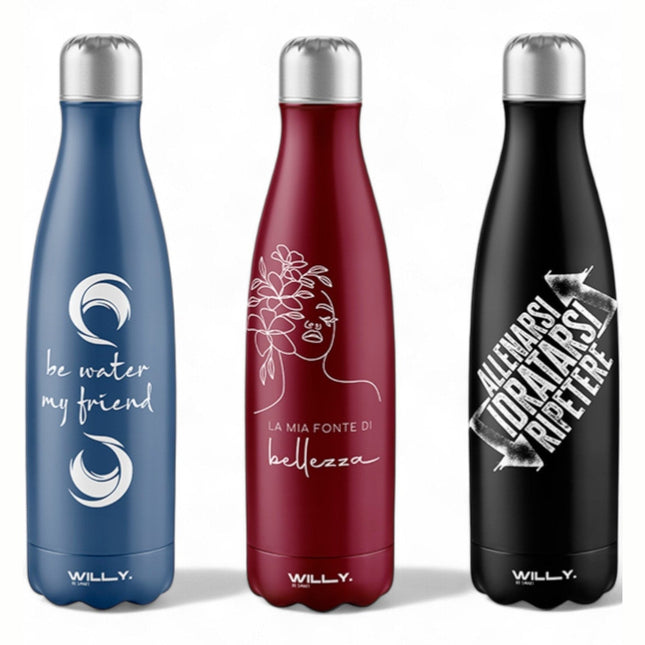 BORRACCIA IN ACCIAIO 500ML - Willy Be Smart