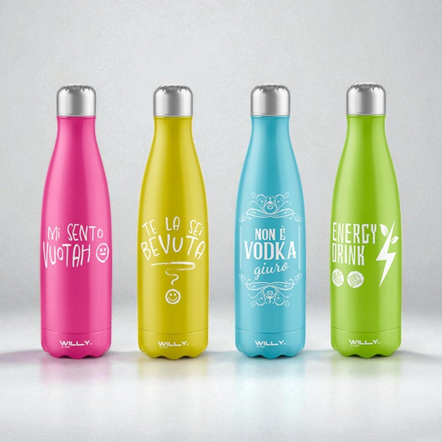 BORRACCIA IN ACCIAIO 500ML - Willy Be Smart