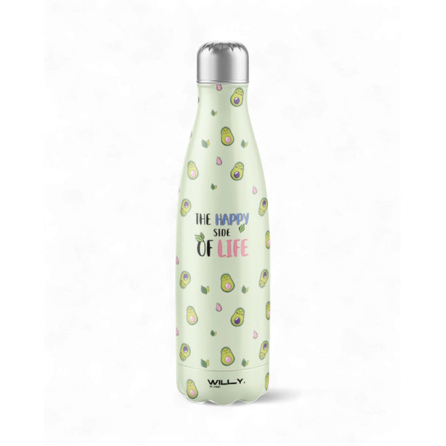 BORRACCIA IN ACCIAIO AVOCADO 500ML - Willy Be Smart