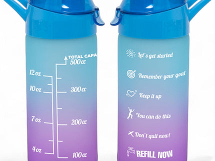 BORRACCIA VETRO BLU VIOLA 500ML - Willy Be Smart