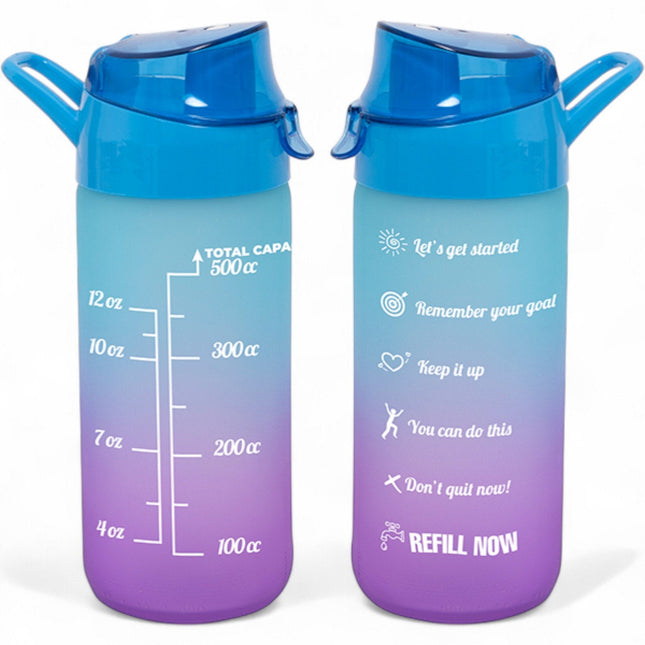 BORRACCIA VETRO BLU VIOLA 500ML - Willy Be Smart