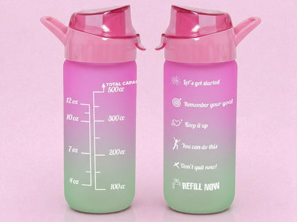 BORRACCIA VETRO ROSA VERDE 500ML - Willy Be Smart