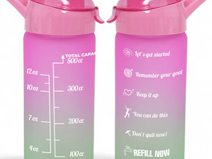 BORRACCIA VETRO ROSA VERDE 500ML - Willy Be Smart