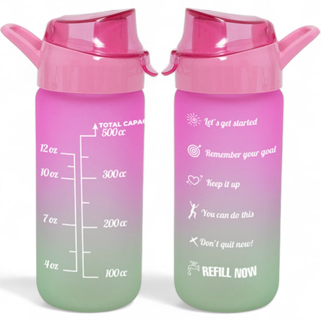 BORRACCIA VETRO ROSA VERDE 500ML - Willy Be Smart