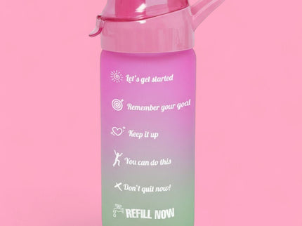 BORRACCIA VETRO ROSA VERDE 500ML - Willy Be Smart