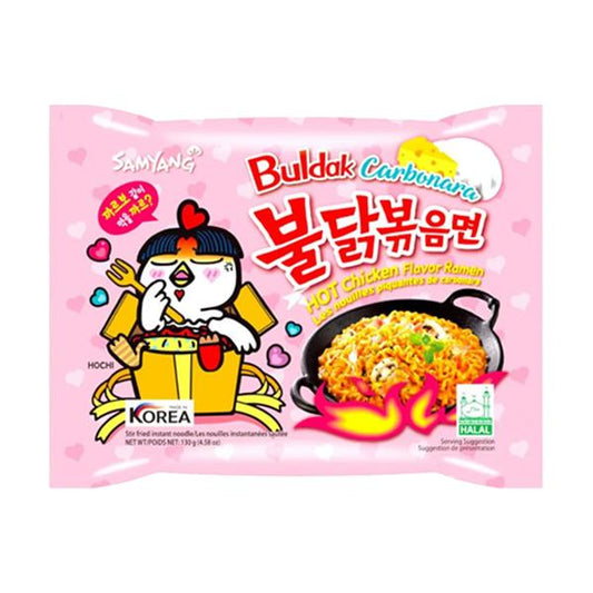 BULDAK HOT CHICKEN RAMEN CARBONARA 140 GR. - Willy Be Smart