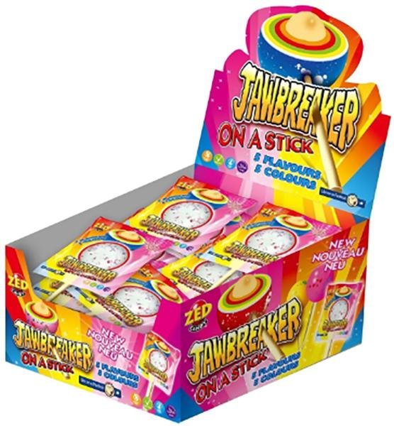 JAWBREAKER ON A STICK MULTICOLORE 50 GR. - Willy Be Smart