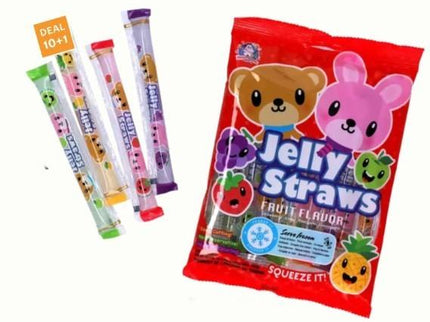JELLY STRAW BEAR AND BUNNY 300 GR. - Willy Be Smart