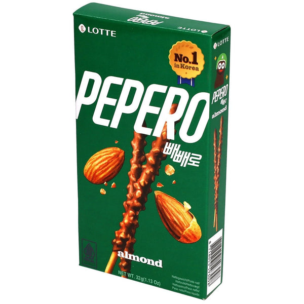 LOTTE PEPERO ALMOND CHOCOLATE STICKS 32 GR. - Willy Be Smart