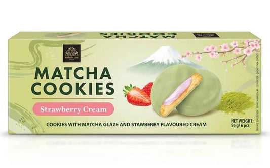 MATCHA COOKIES CREMA DI FRAGOLA 96G - Willy Be Smart