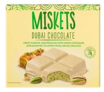 MISKETS DUBAI CIOCCOLATA BIANCA 100 GR. - Willy Be Smart