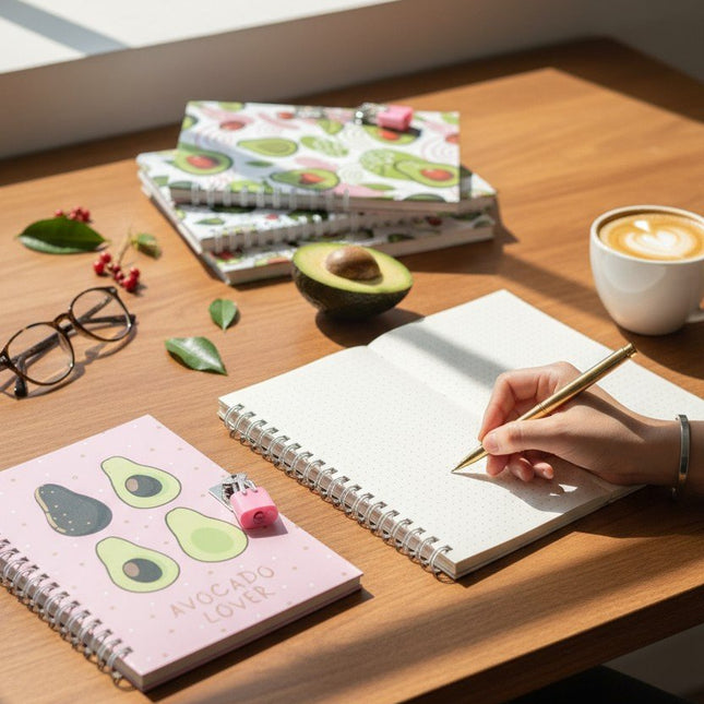 NOTEBOOK AVOCADO CON LUCCHETTO - Willy Be Smart