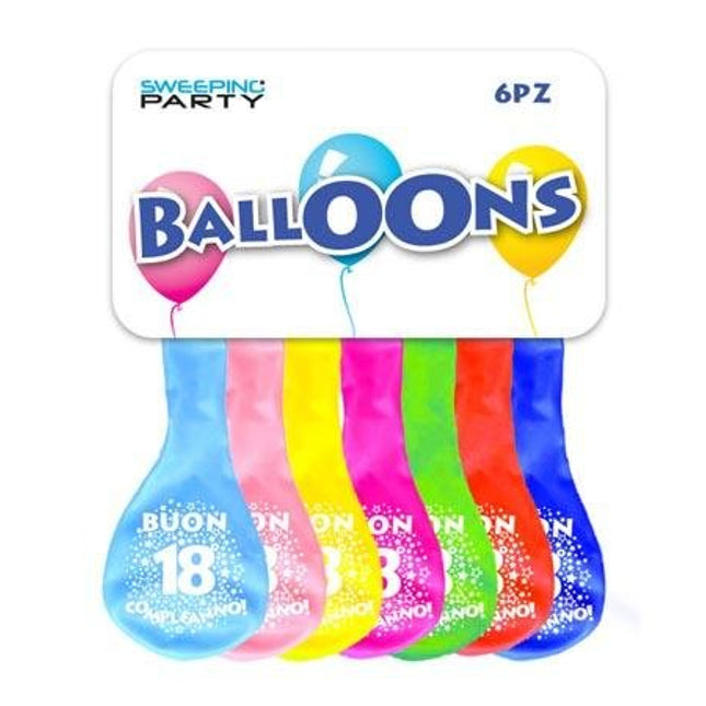 PALLONCINI I MIEI 18 ANNI 6PZ - Willy Be Smart