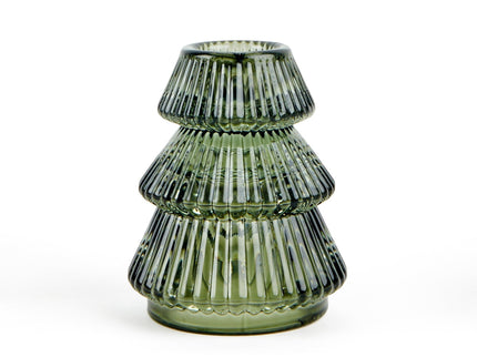 PORTACANDELA VETRO ALBERO GREEN XMAS - Willy Be Smart