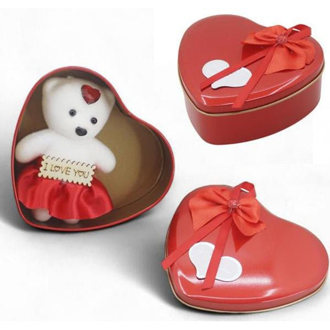 SCATOLA CUORE CON ORSETTO - Willy Be Smart