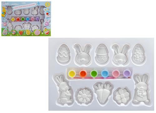 SET 10 DECORAZIONI DA COLORARE PASQUA - Willy Be Smart