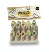 SET 10 MOLLETTE LEGNO AVOCADO