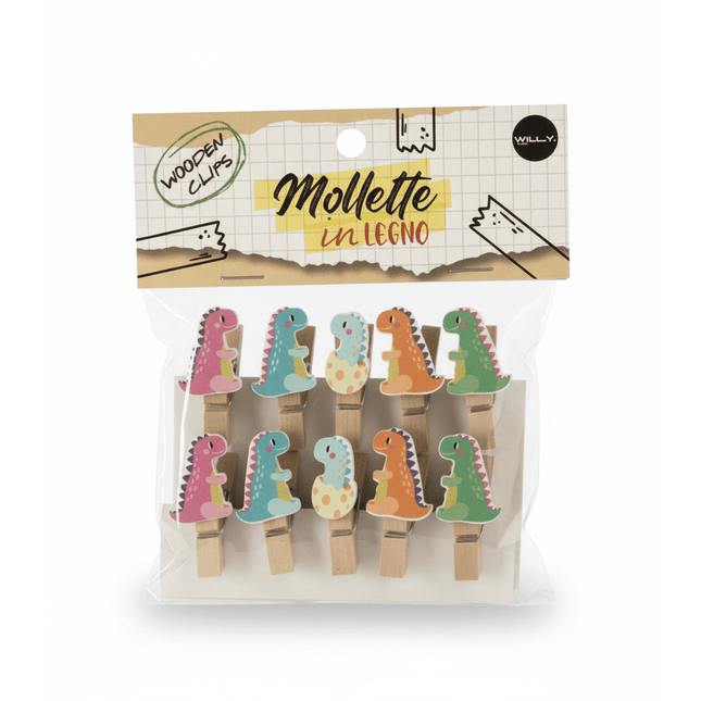 SET 10 MOLLETTE LEGNO TREX - Willy Be Smart