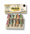 SET 10 MOLLETTE LEGNO TREX