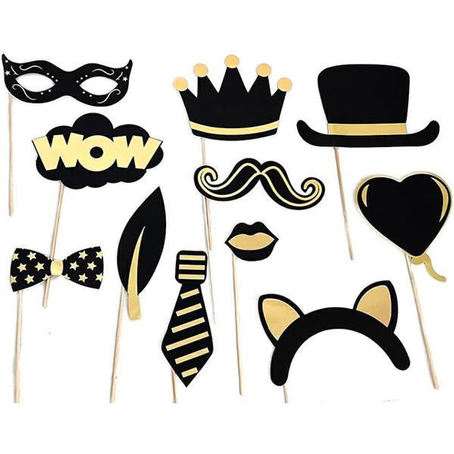 SET 12PZ ACCESSORI PARTY PER SELFIE - Willy Be Smart