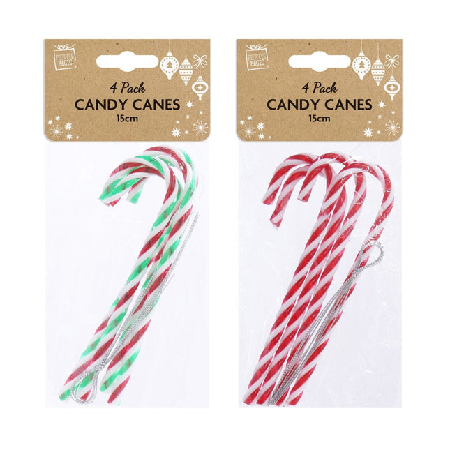 SET 4 DECORAZIONI ALBERO CANDYCANE XMAS - Willy Be Smart