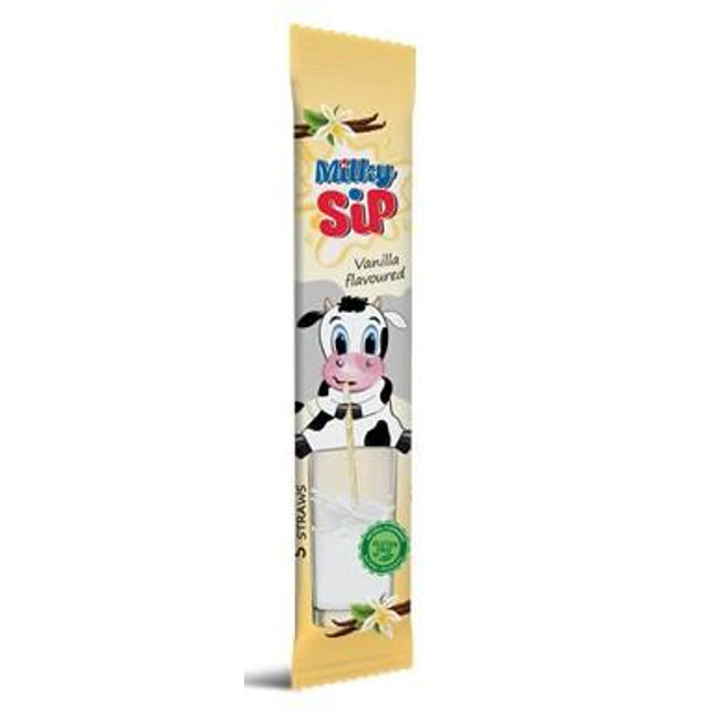 SET 5 CANNUCCE AROMATIZZATE VANIGLIA 30 GR. MILKY SIP - Willy Be Smart