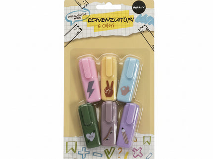 SET 6 EVIDENZIATORI - Willy Be Smart