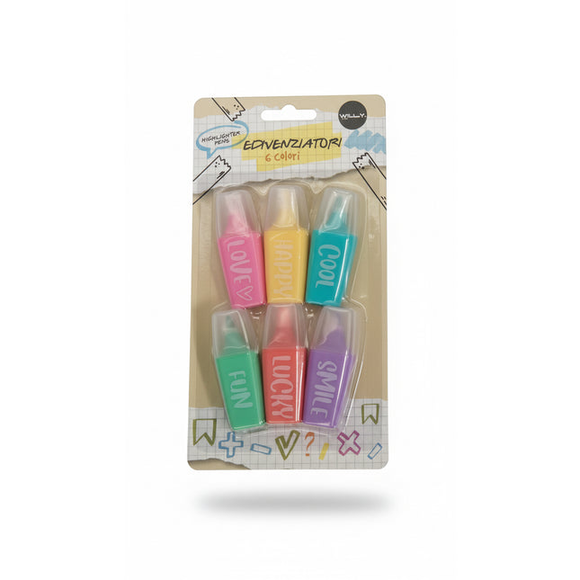 SET 6 EVIDENZIATORI - Willy Be Smart