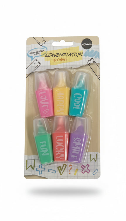 SET 6 EVIDENZIATORI - Willy Be Smart