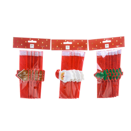 SET 6 PORTATOVAGLIOLI PANNOLENCI XMAS - Willy Be Smart