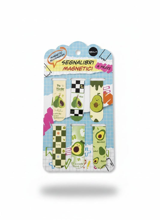 SET 6 SEGNALIBRO AVOCADO - Willy Be Smart