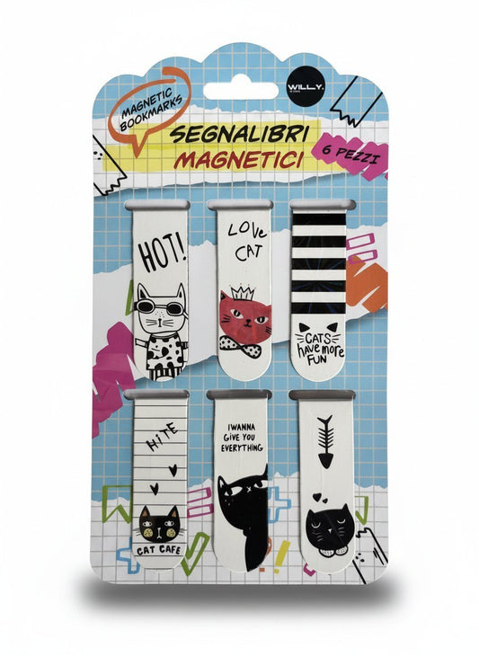 SET 6 SEGNALIBRO GATTO - Willy Be Smart