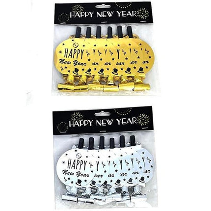 SET 6 TROMBETTE PARTY HAPPY NEW YEAR - Willy Be Smart