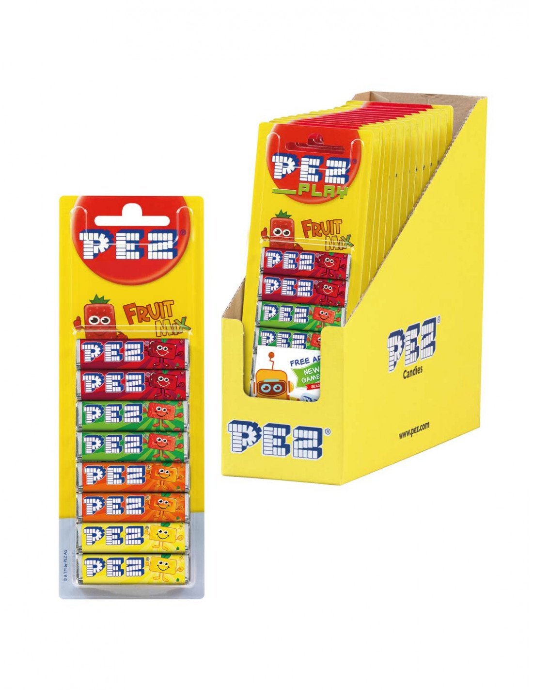 SET 8 BLISTER PEZ CARAMELLE - Willy Be Smart